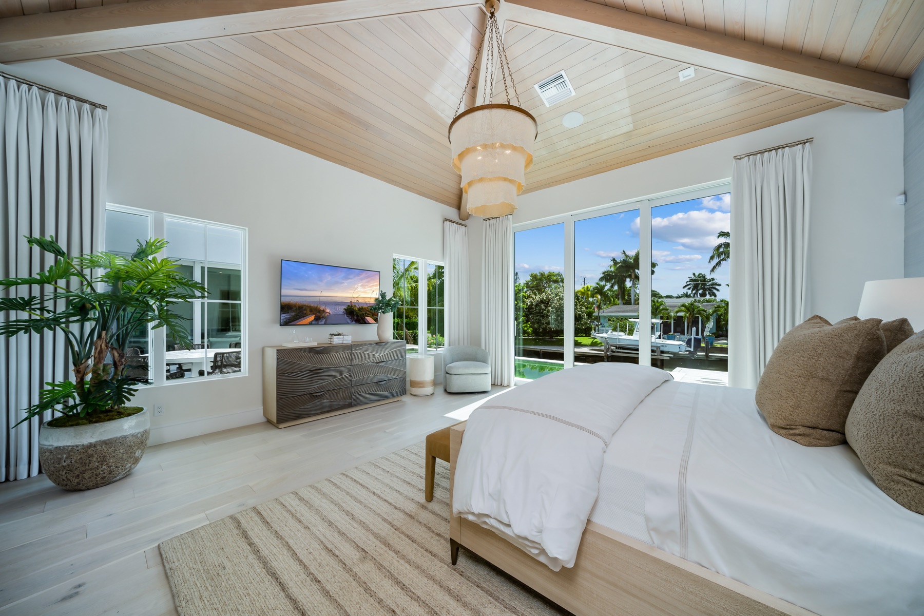 Primary suite with vaulted wood ceiling, Bonita Springs